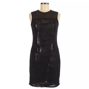 Marc New York Andrew Marc Black Sequin Sheath Dress